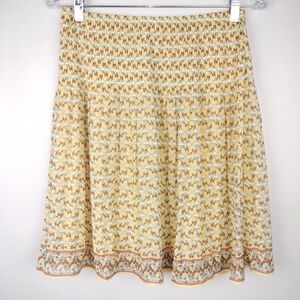 NWT Max Studio Pastel Floral Smocked Swing Skirt Sz. S